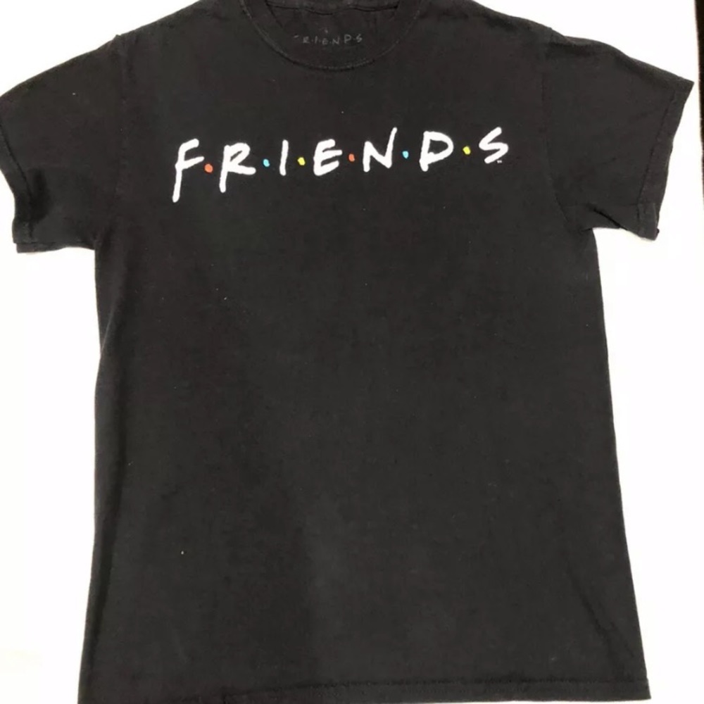 FRIENDS TV Show Logo  Black T-shirt Size S